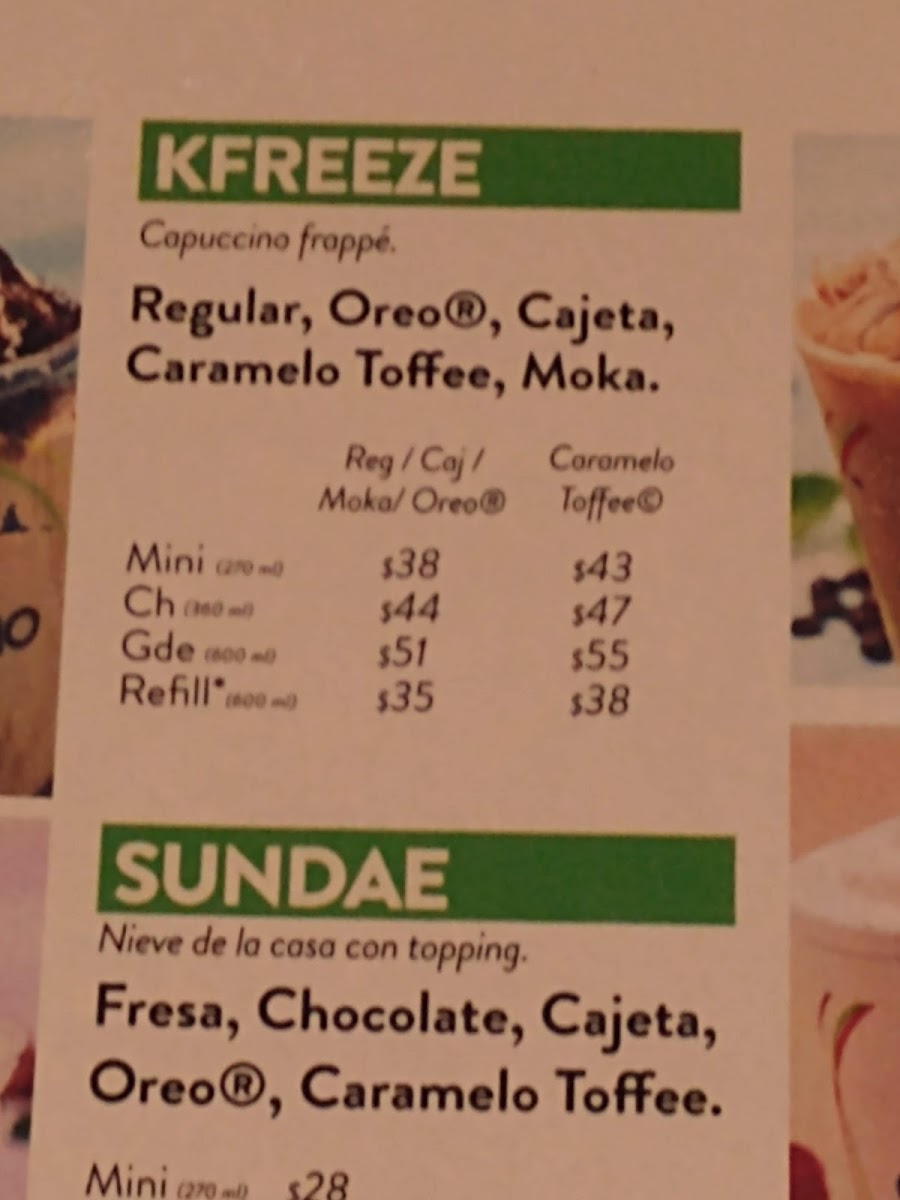CAFFENIO Rosales Menu - Image 1