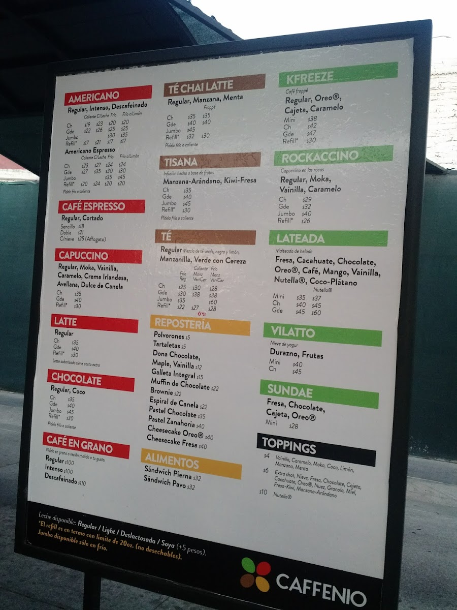 CAFFENIO Rosales Menu - Image 2